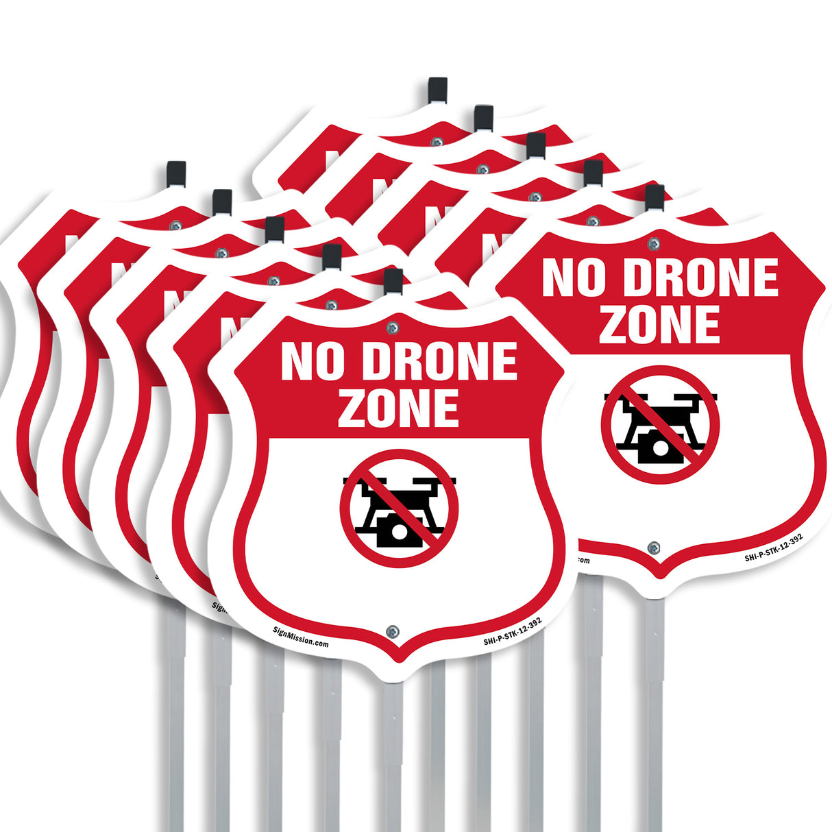 No Drone Shield Sign No Drone Zone From Federal State And Local Aviation Authorities