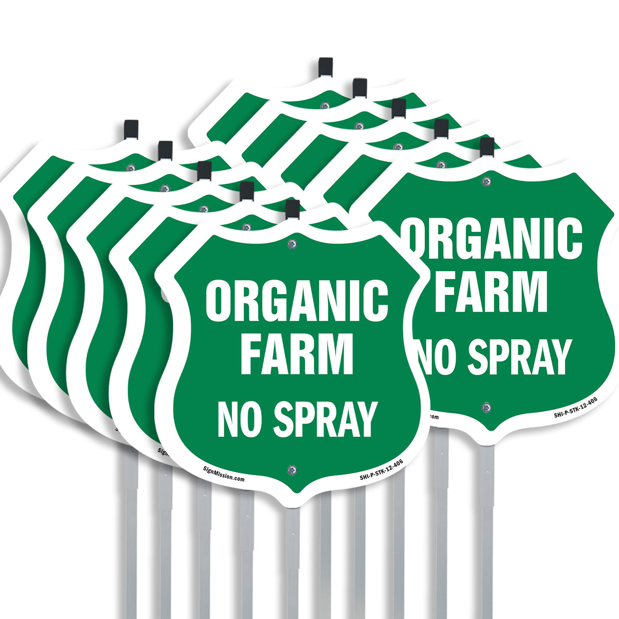 No Spray Shield Sign Organic Farm