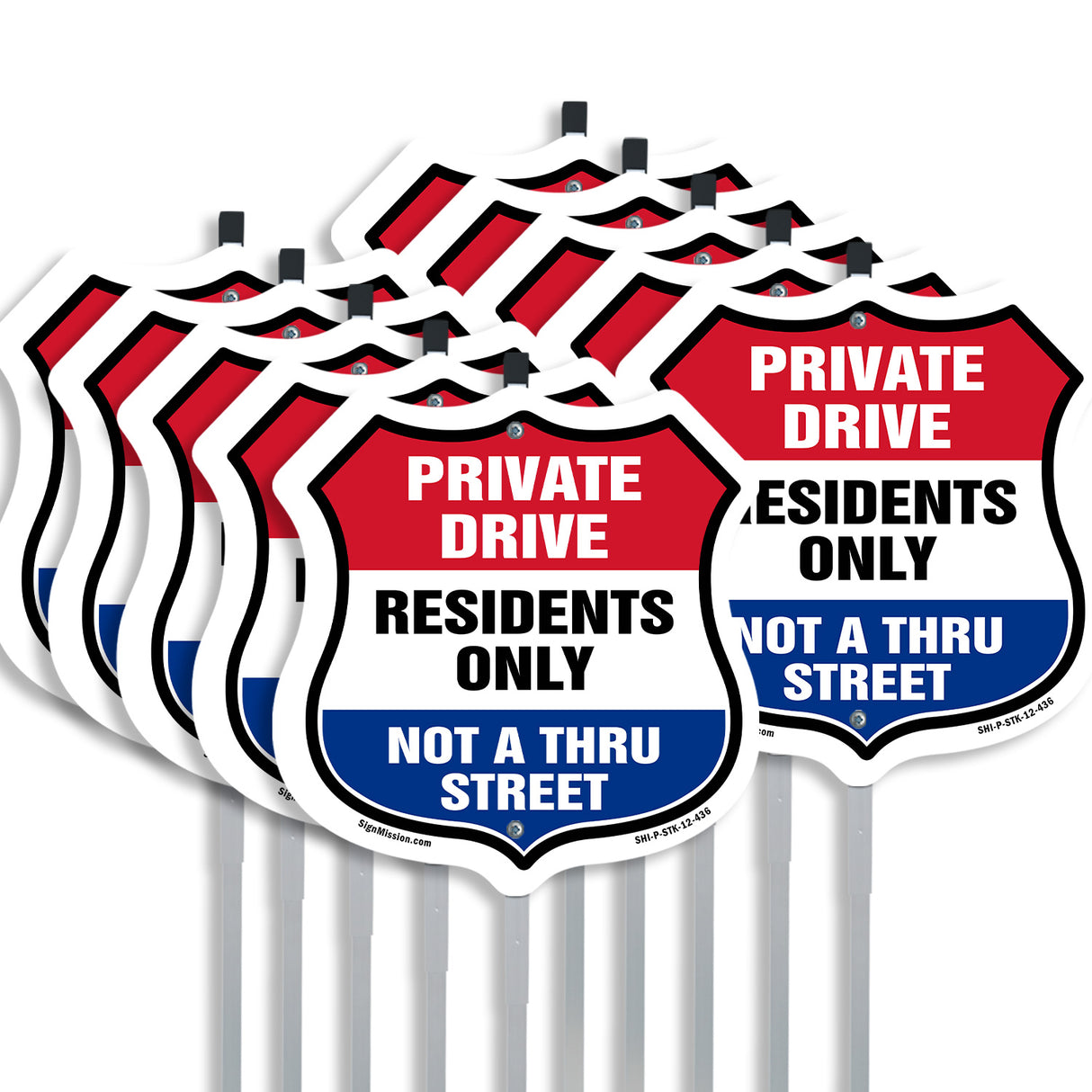 Private Driveway Shield Sign Private Drive Residents Only Not A Thru Street