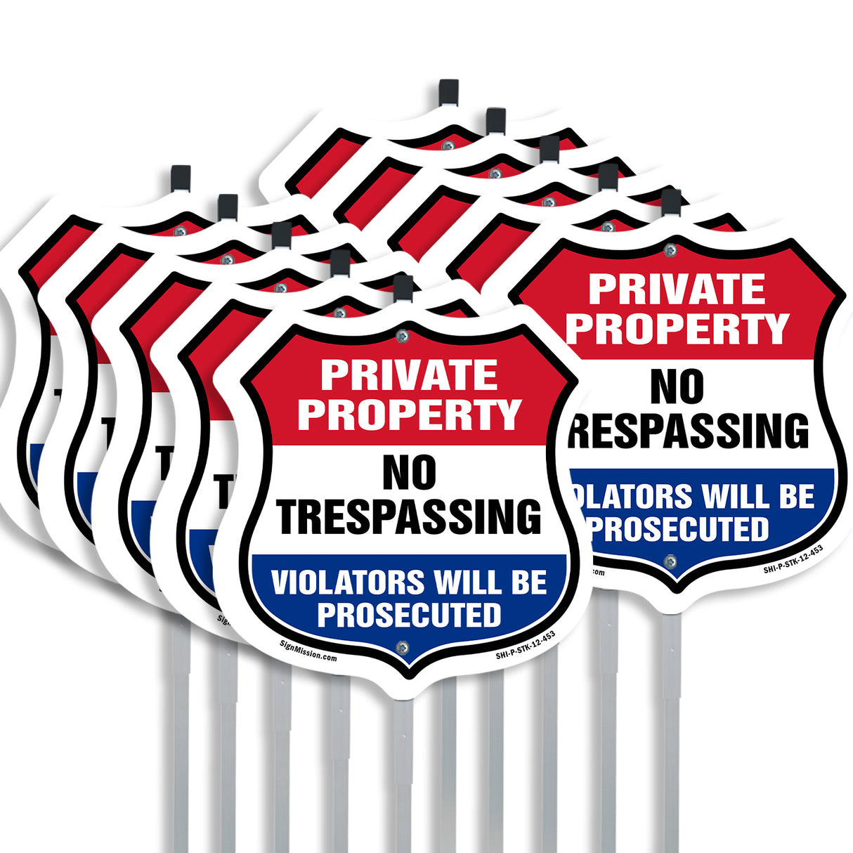 Private Property Shield Sign No Trespassing Violators Will Be Prosecuted