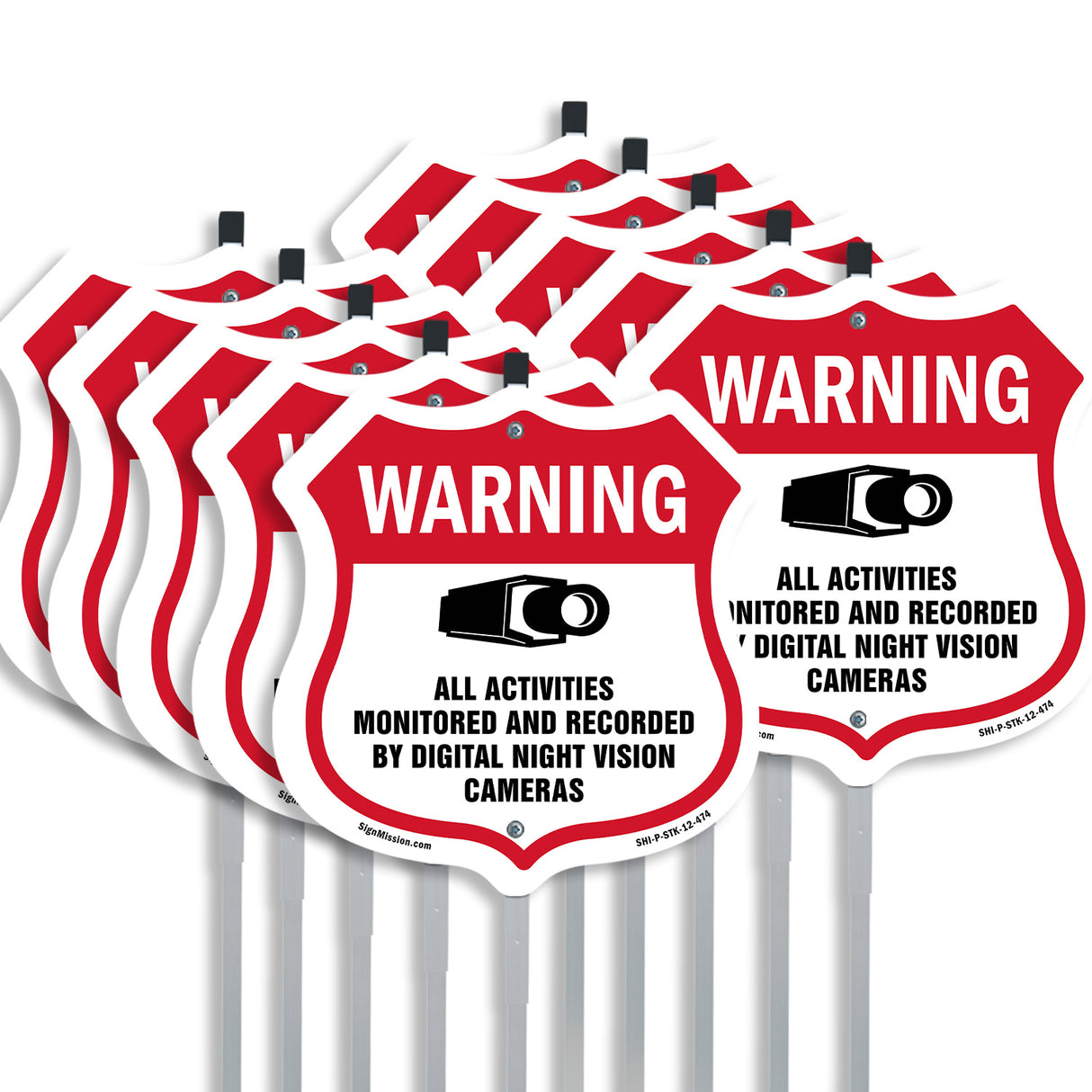 Video Surveillance Warning All Activities Monitored And Recorded By Digital Night Vision Cameras