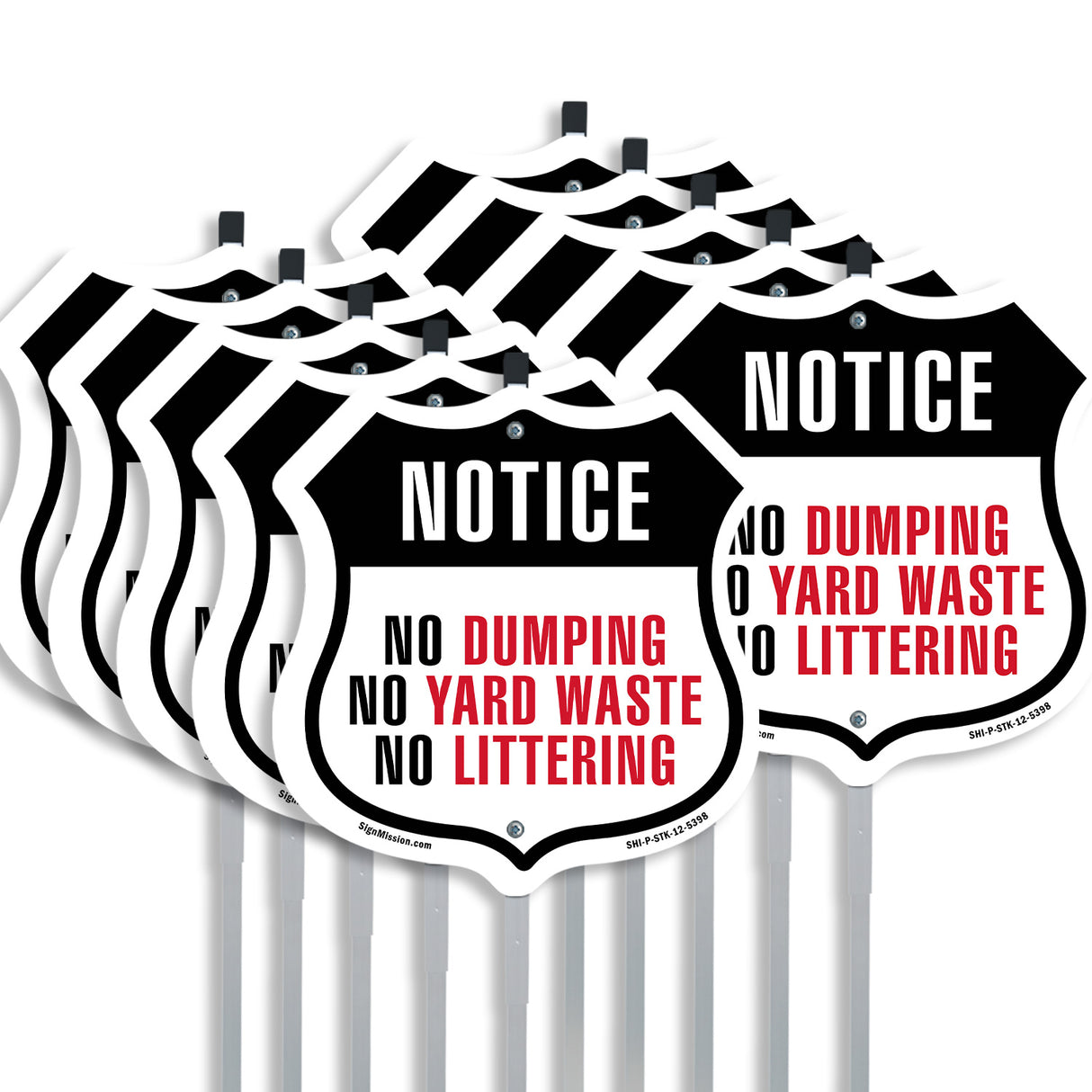 Notice No Dumping No Yard Waste No Littering