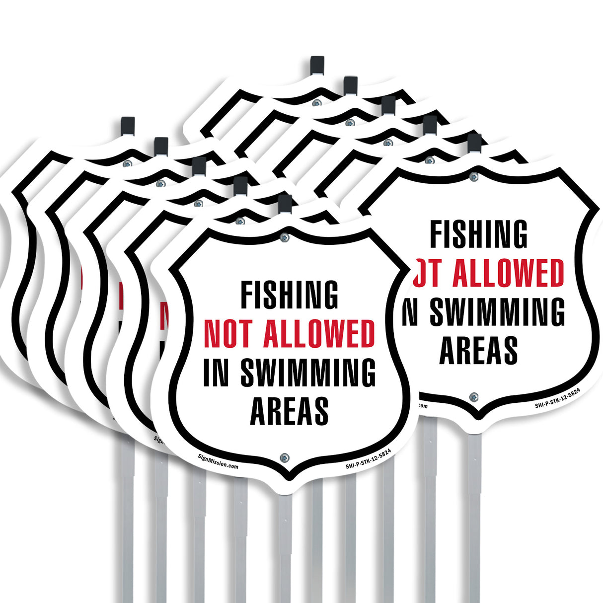 Fishing Not Allowed in Swimming Areas