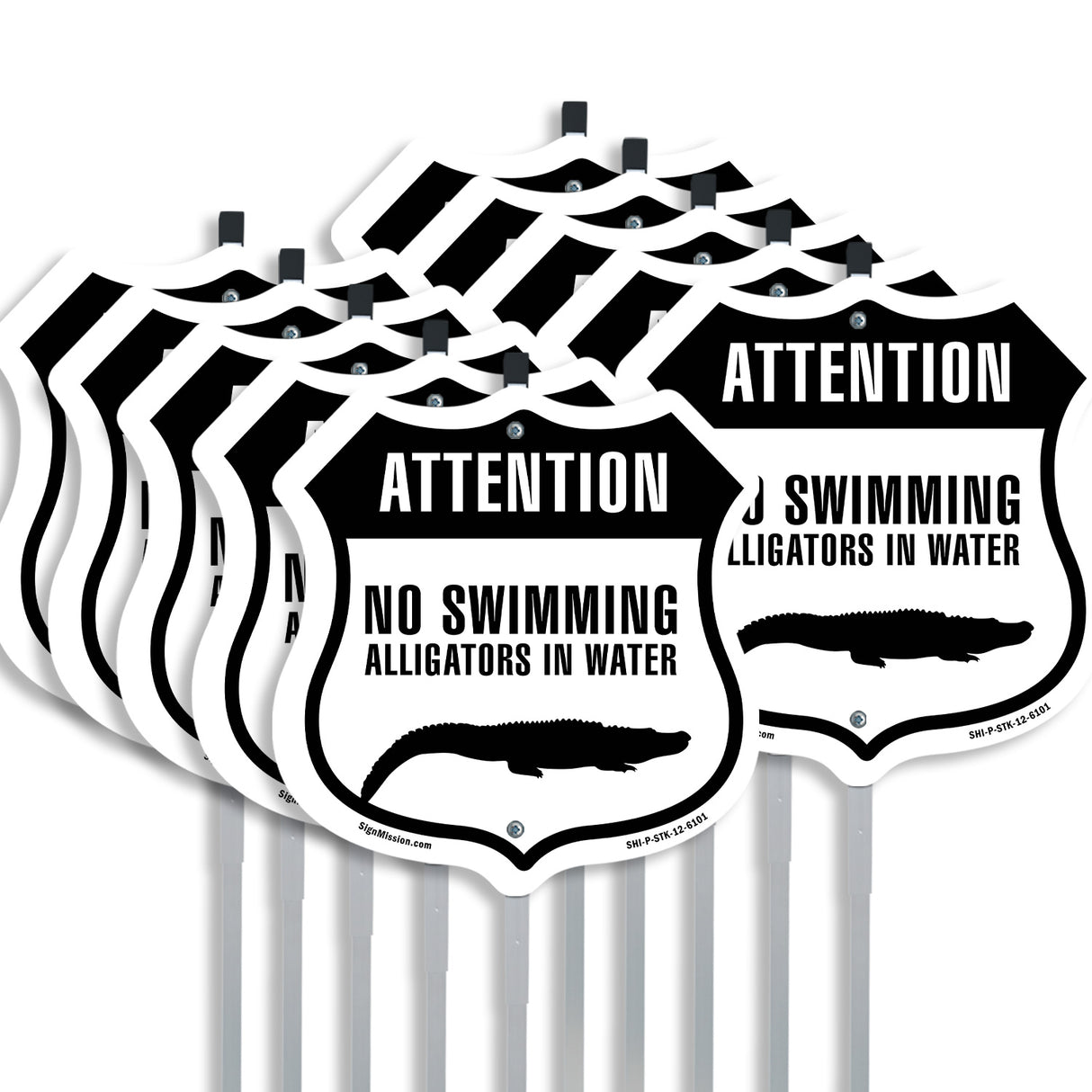 Attention No Swimming Alligators In The Water