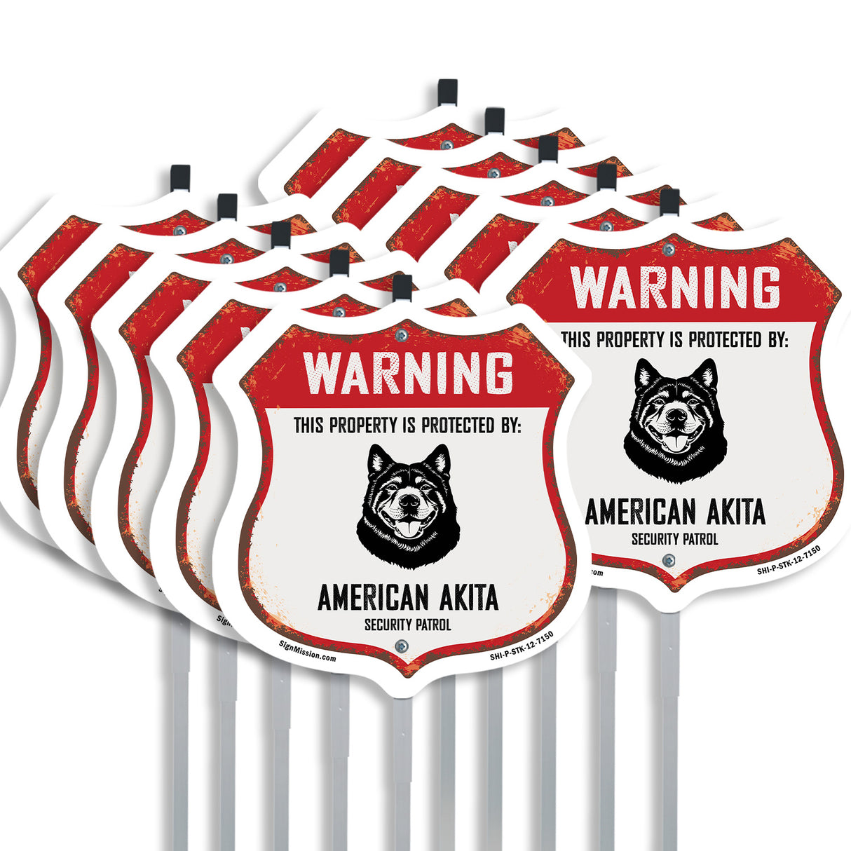 Warning This Property is Protected by American Akita