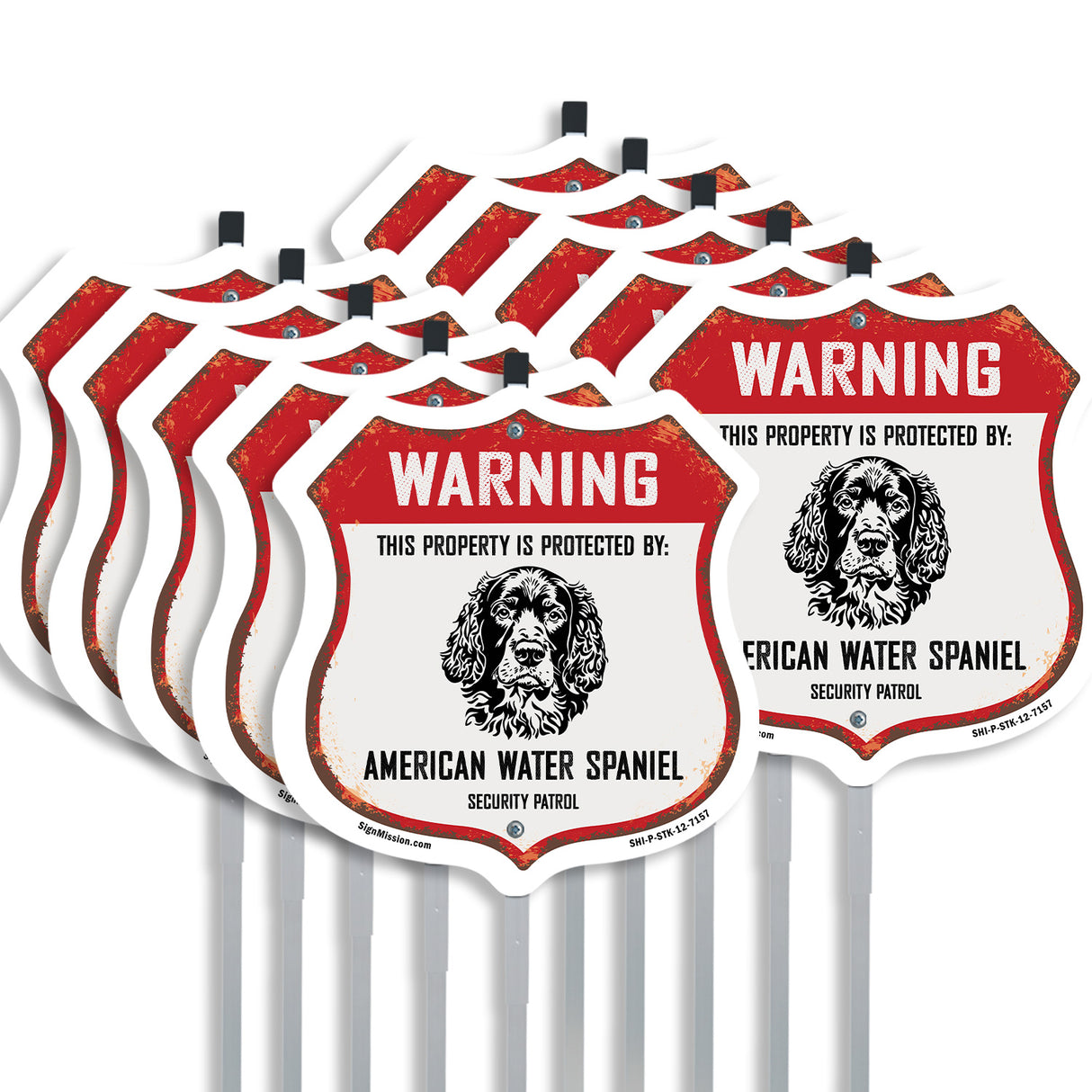 Warning This Property is Protected by American Water Spaniel