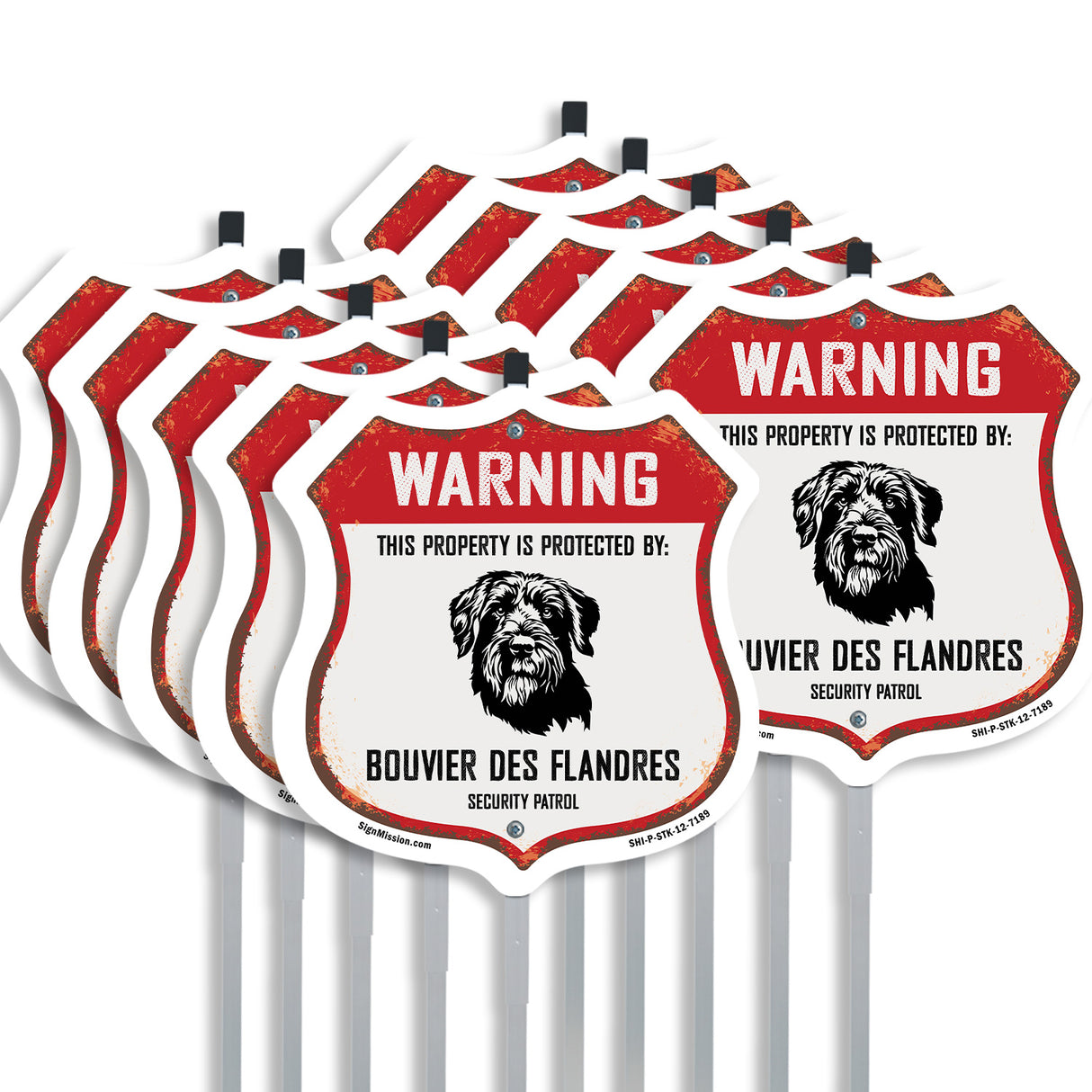 Warning This Property is Protected by Bouvier Des Flandres