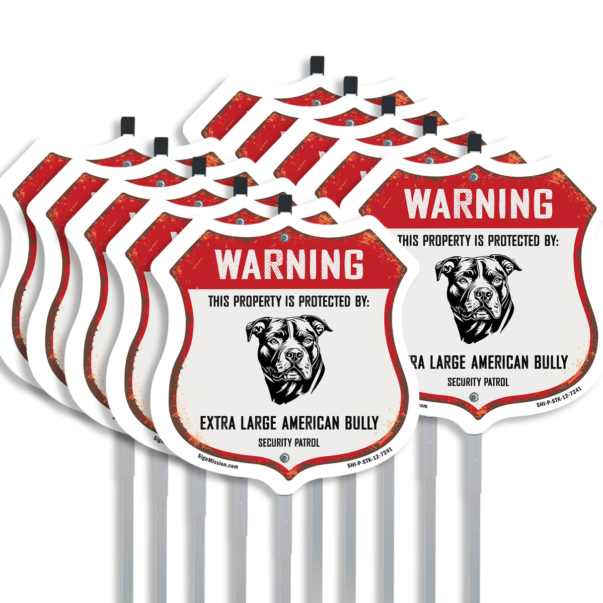 Warning This Property is Protected by Extra Large American Bully