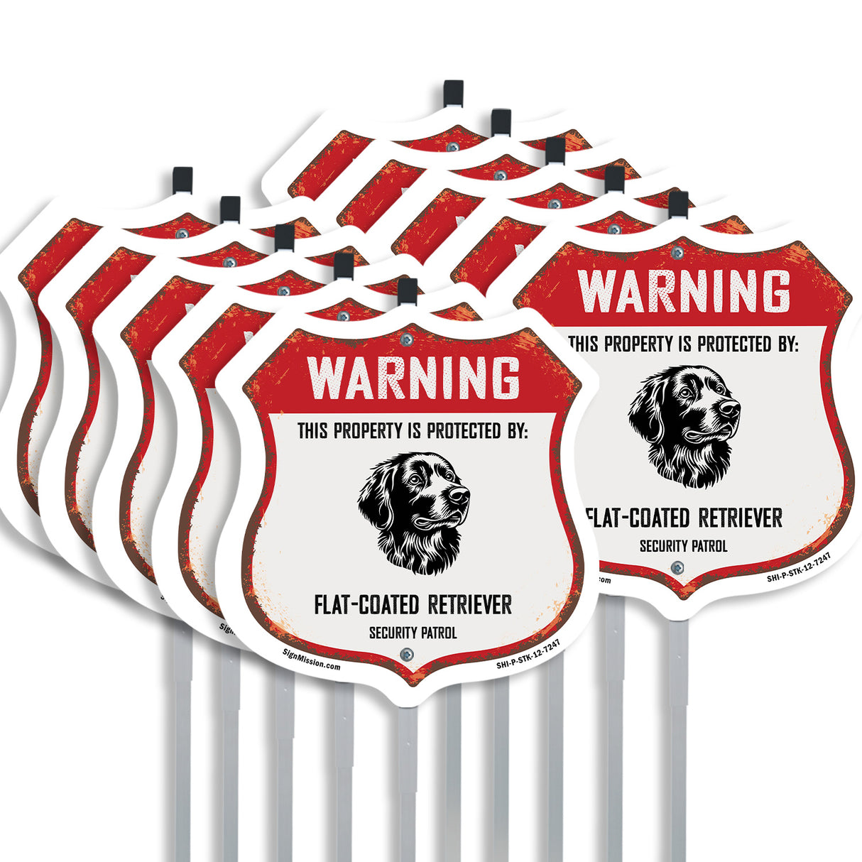 Warning This Property is Protected by Flat-Coated Retriever