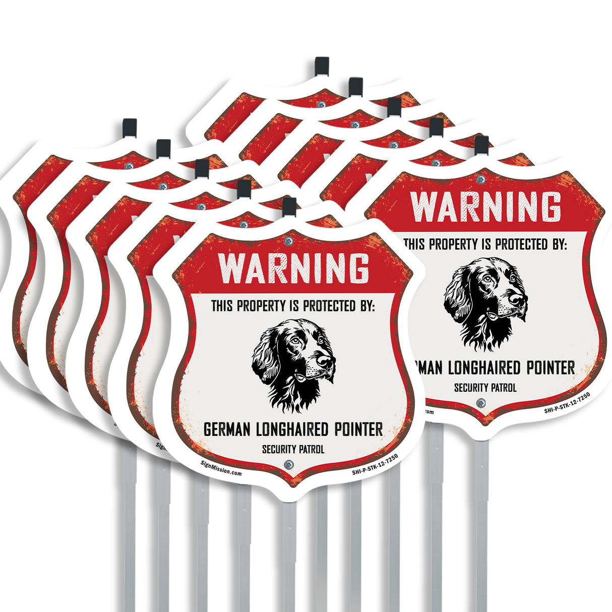 Warning This Property is Protected by German Longhaired Pointer