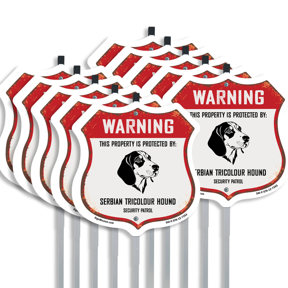 Warning This Property is Protected by Serbian Tricolour Hound