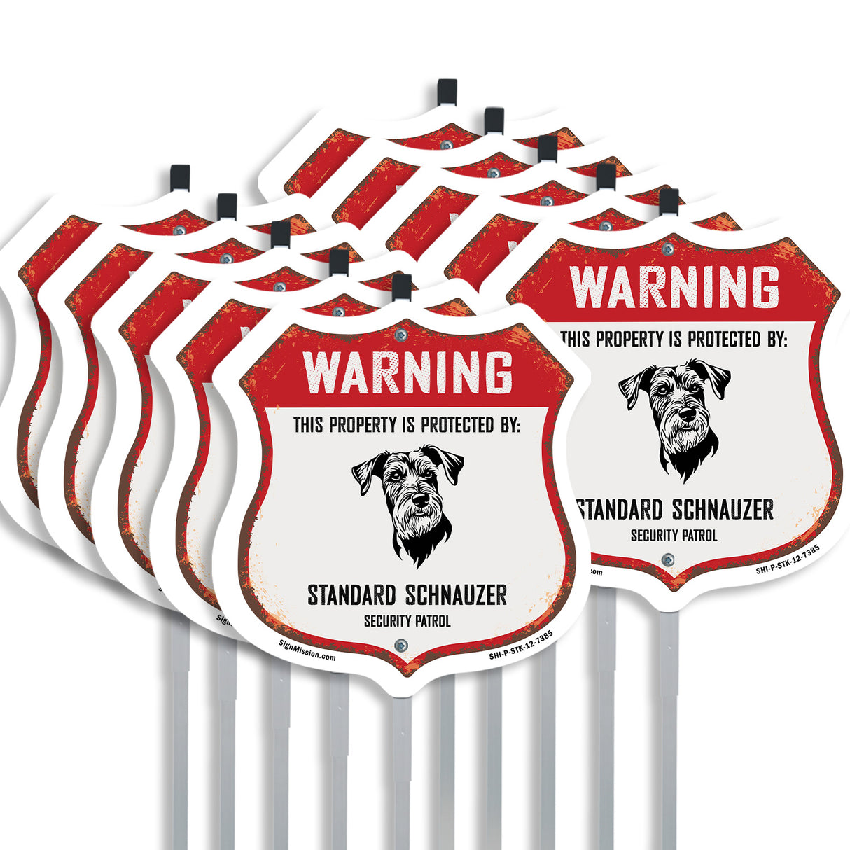 Warning This Property is Protected by Standard Schnauzer