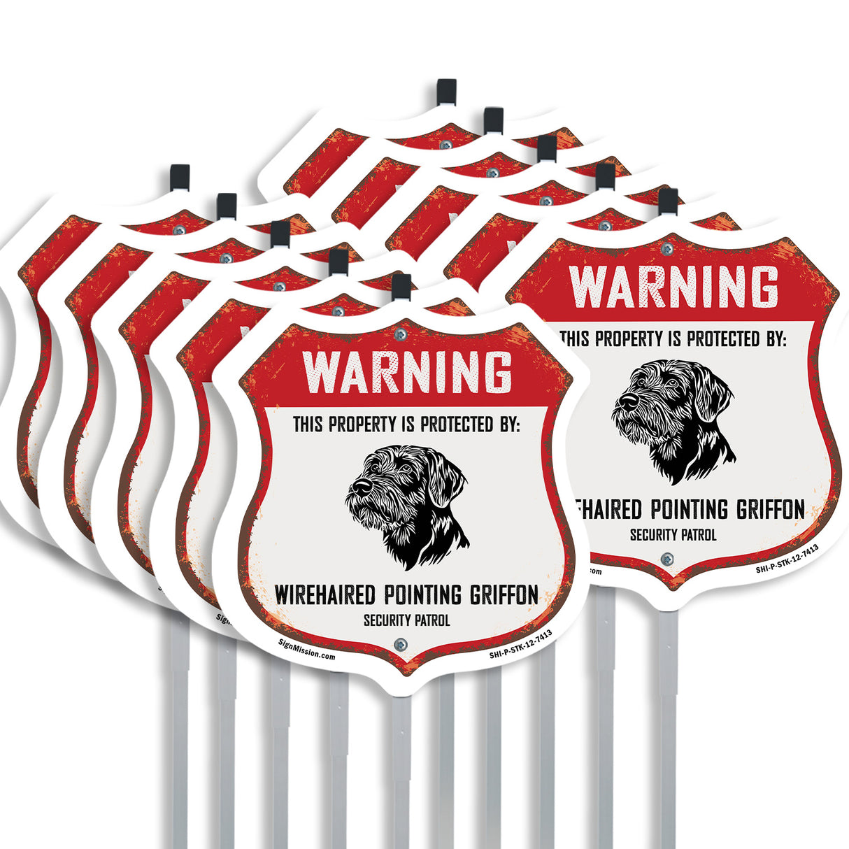 Warning This Property is Protected by Wirehaired Pointing Griffon