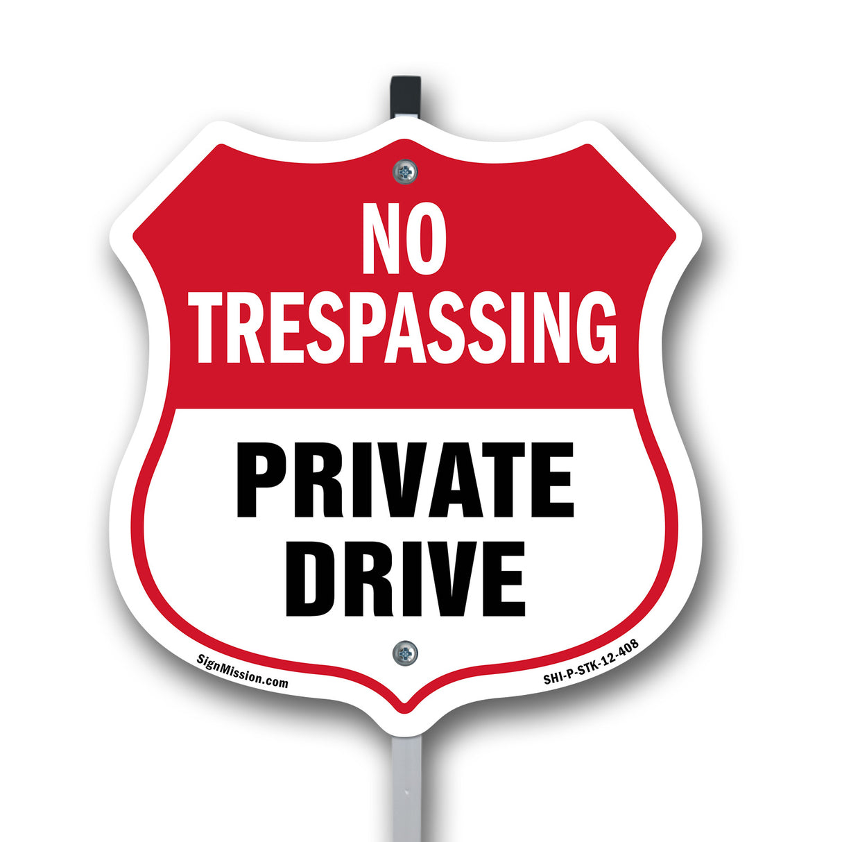 No Trespassing Shield Sign Private Drive