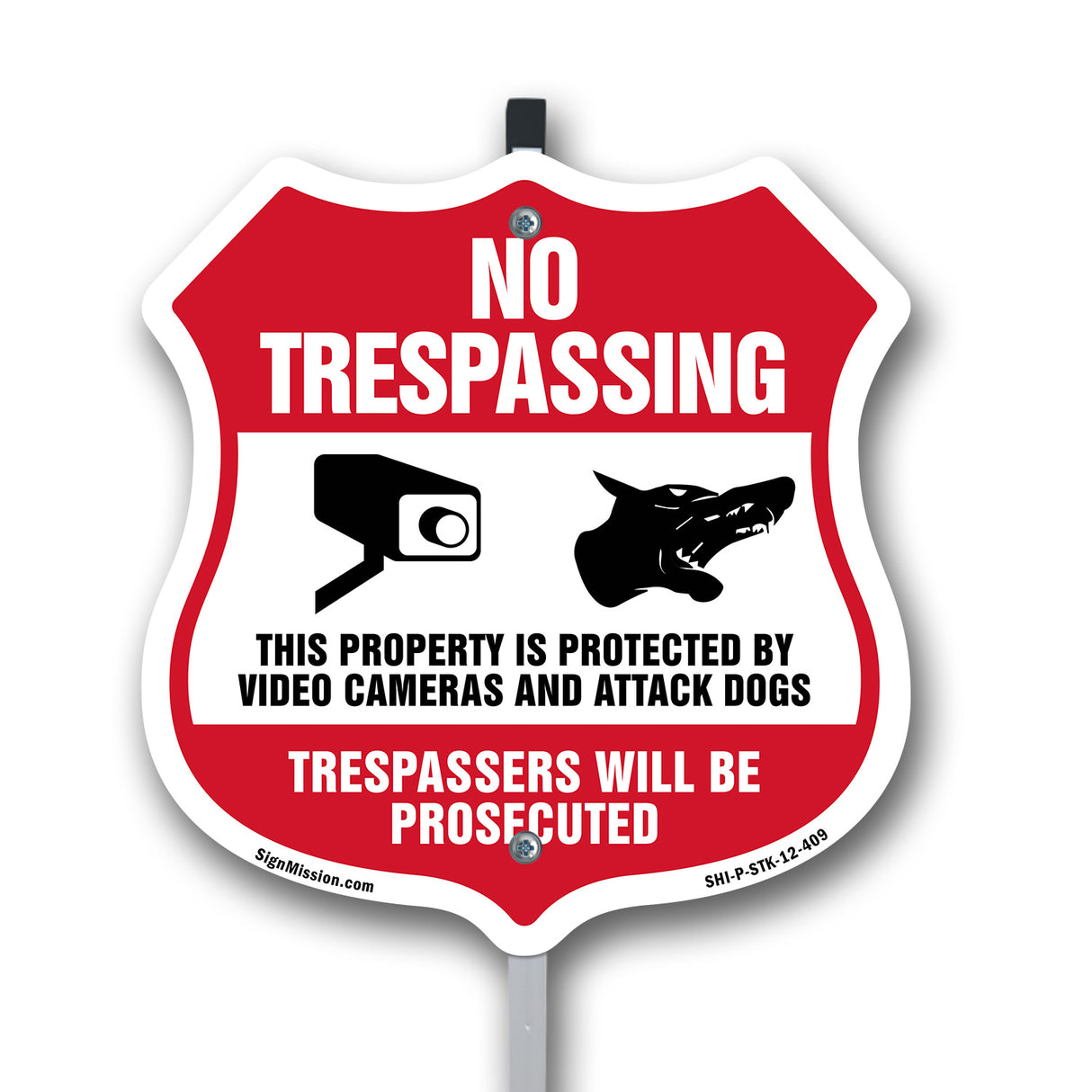 No Trespassing This Property Is Protected By Video Cameras And Attack Dogs Trespassers Will Be Prosecuted