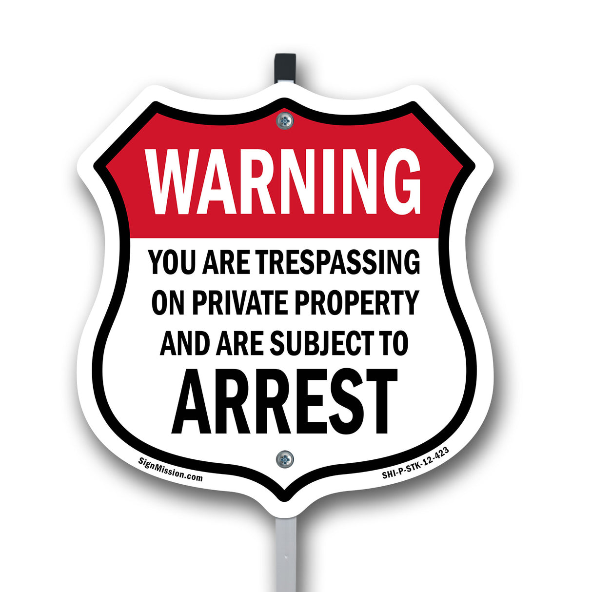 No Trespassing Warning You Are Trespassing On Private Property And Are Subject To Arrest