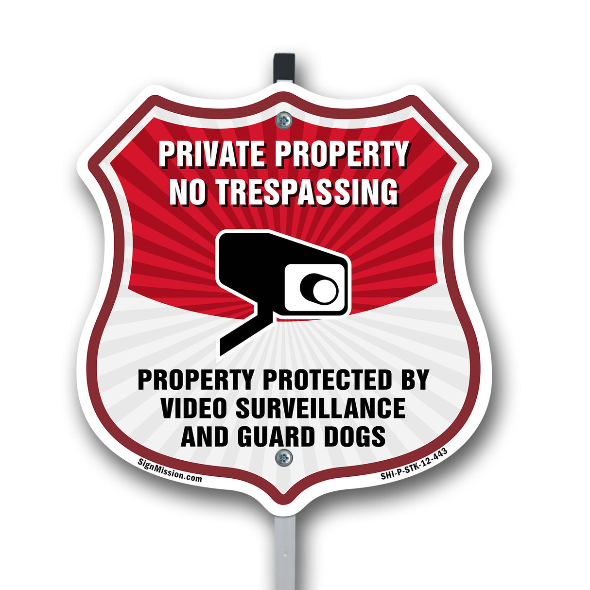 Private Property No Trespassing Property Protected By Video Surveillance And Guard Dogs