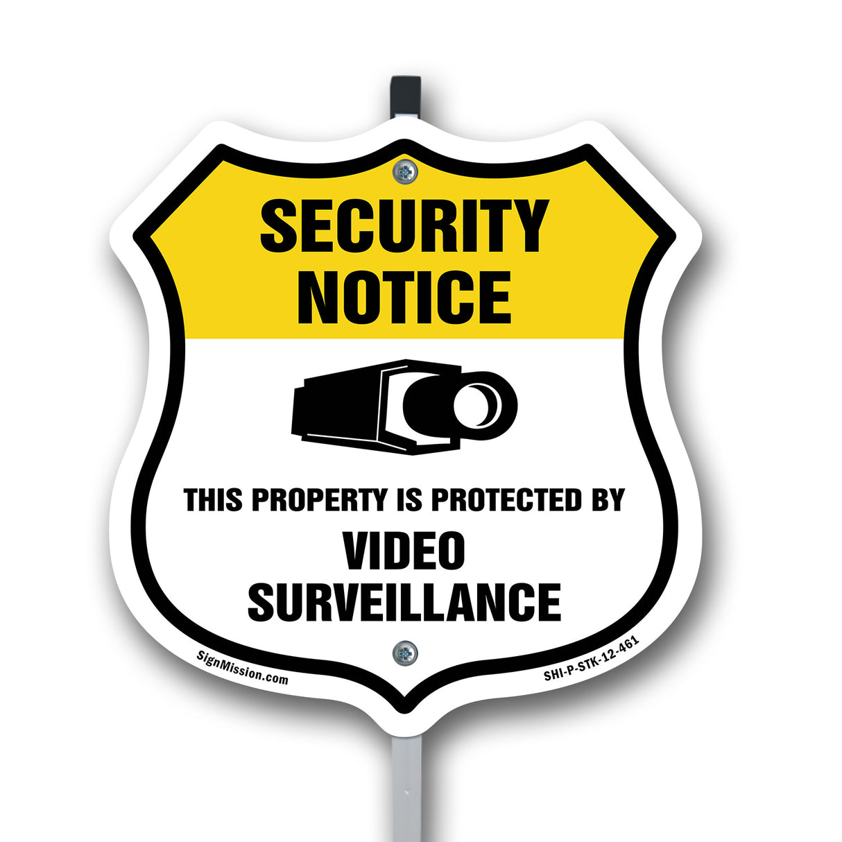 Security Notice Shield Sign This Property Is Protected By Video Surveillance