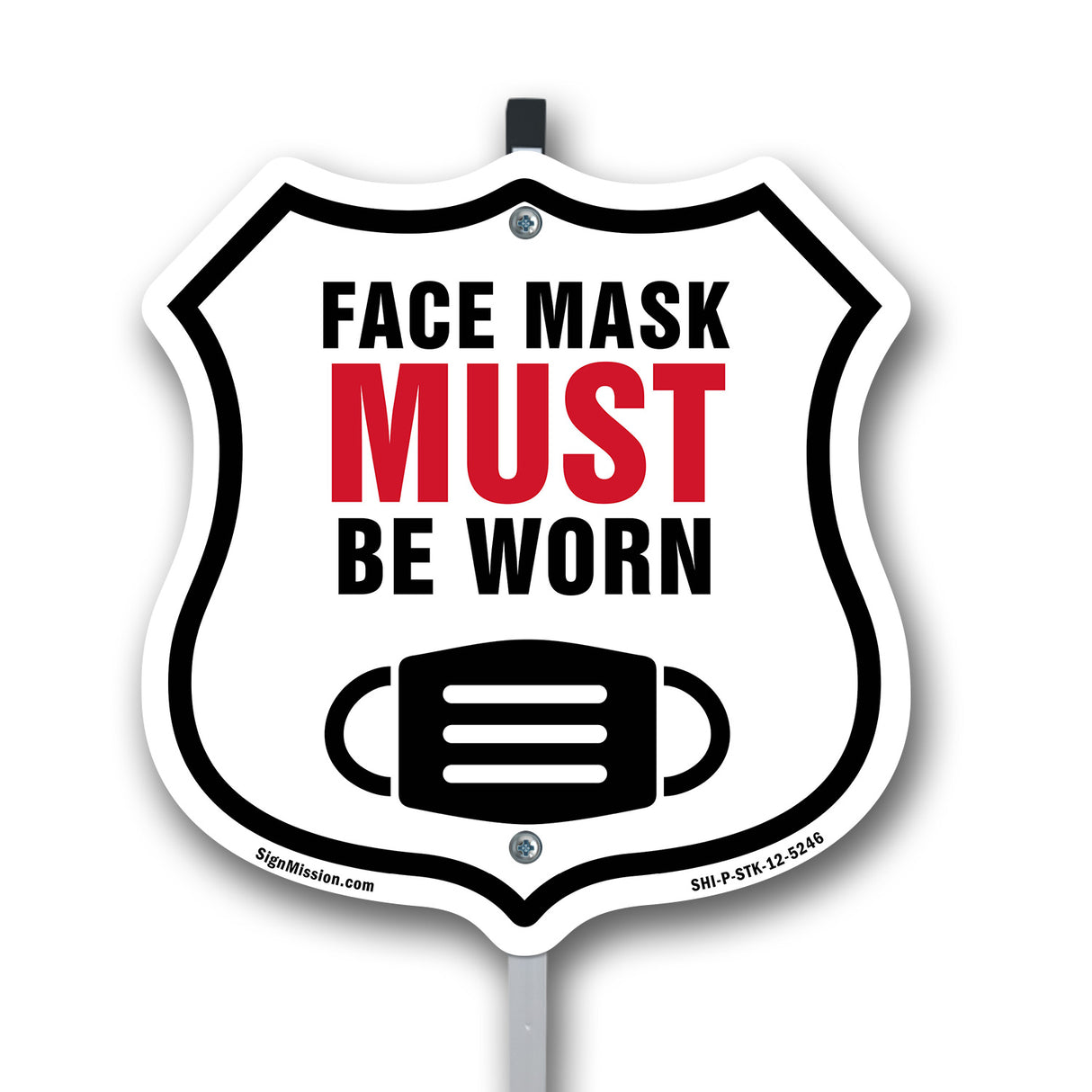 Caution Face Mask Must Be Worn