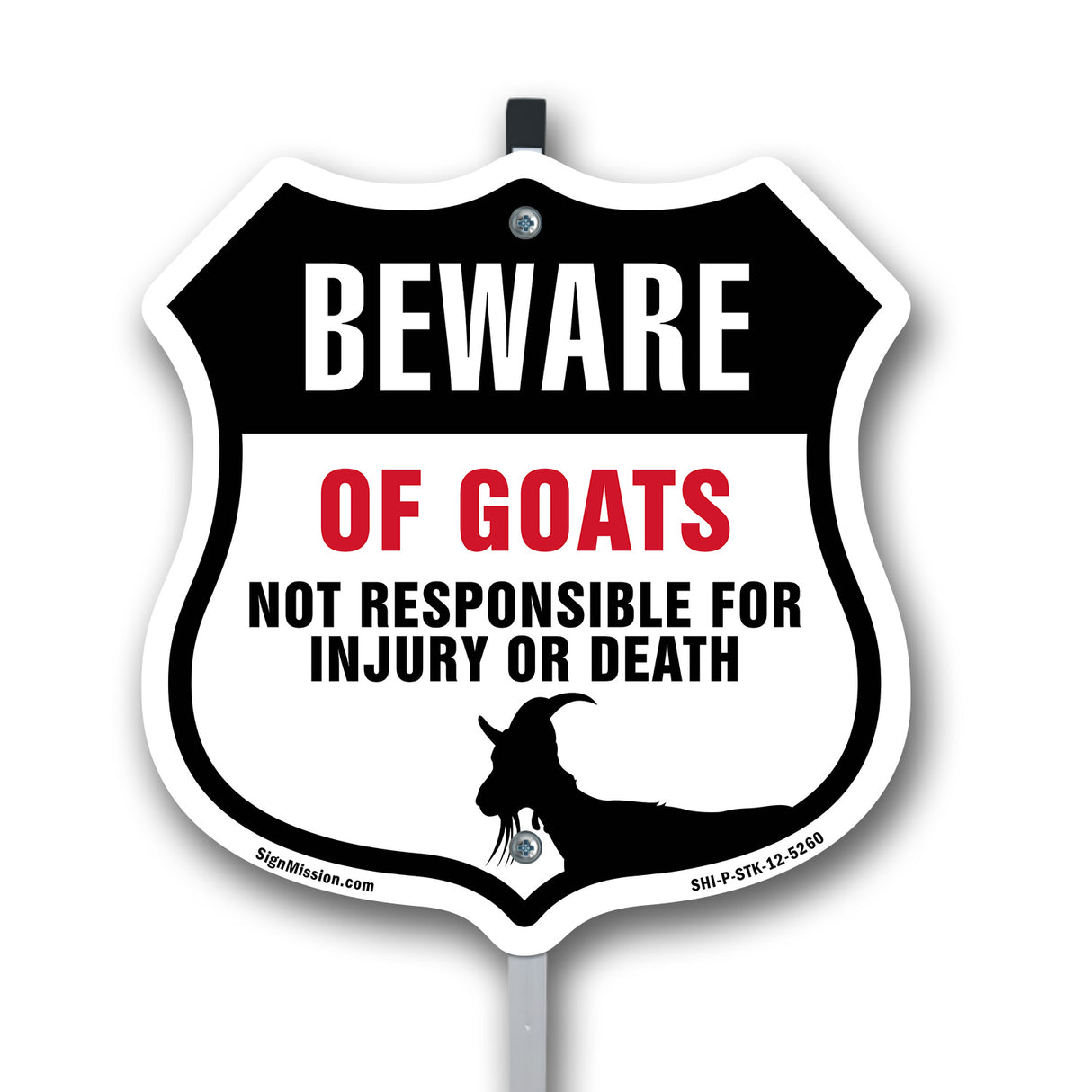 Beware Of Goats Not Responsible For Injury Or Death