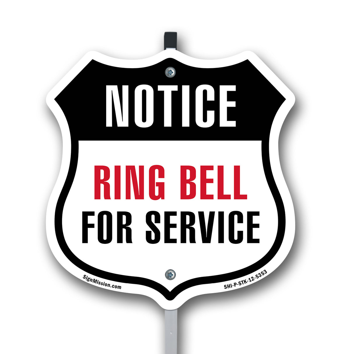 Notice Ring Bell For Service