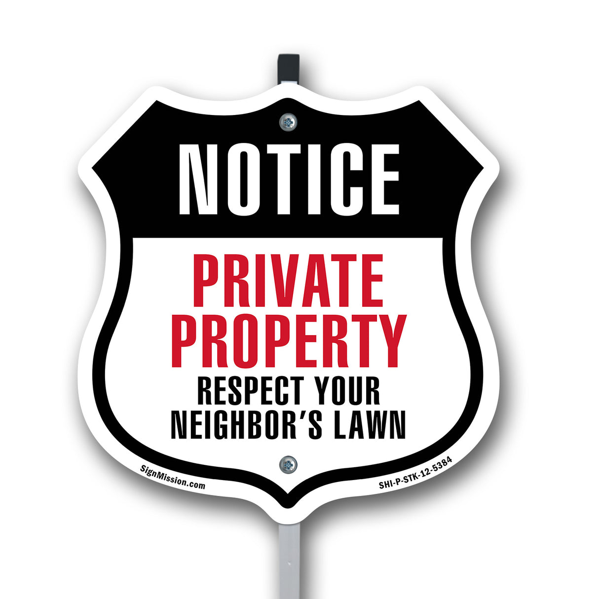 Notice Private Property Respect Your Neighbor's Lawn