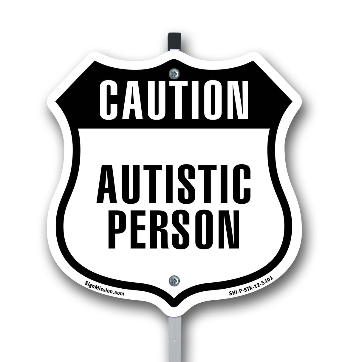Caution Autistic Person