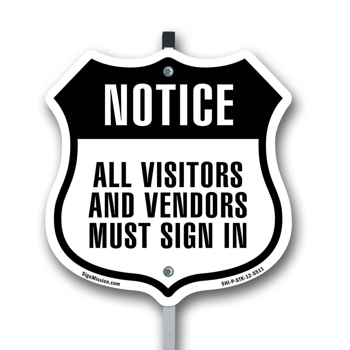Notice All Visitors And Vendors Must Sign In