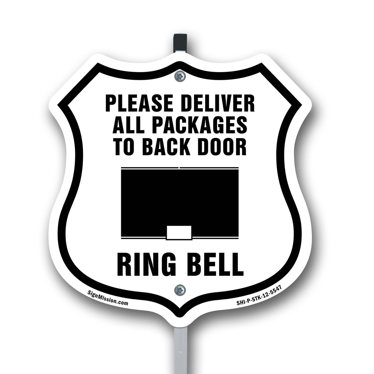 Please Deliver All Packages To Back Door Ring Bell