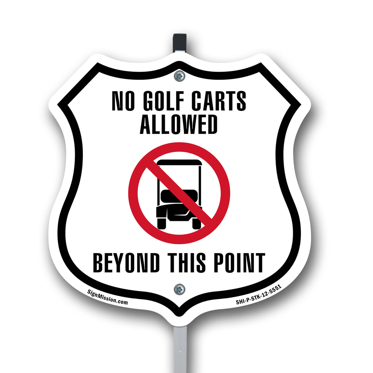 No Golf Carts Allowed Beyond This Point