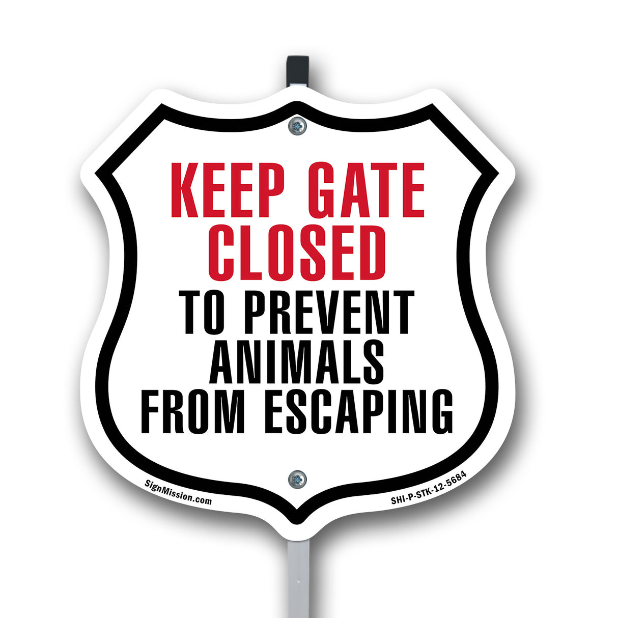Keep Gates Closed To Prevent Animals From Escaping