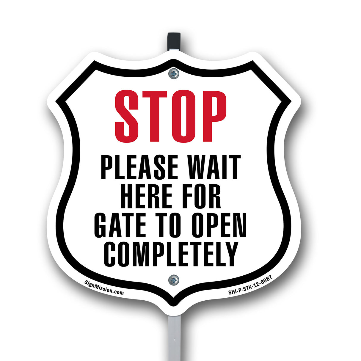 Stop Please Wait Here For Gate To Open Completely