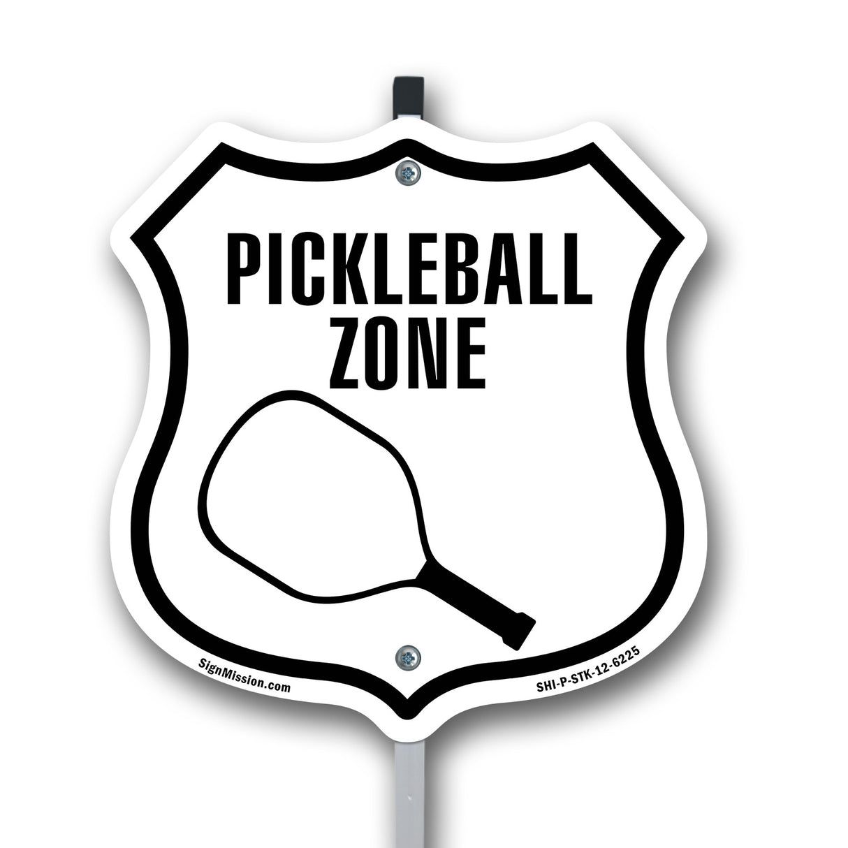 Pickleball Zone with Racquet Graphic