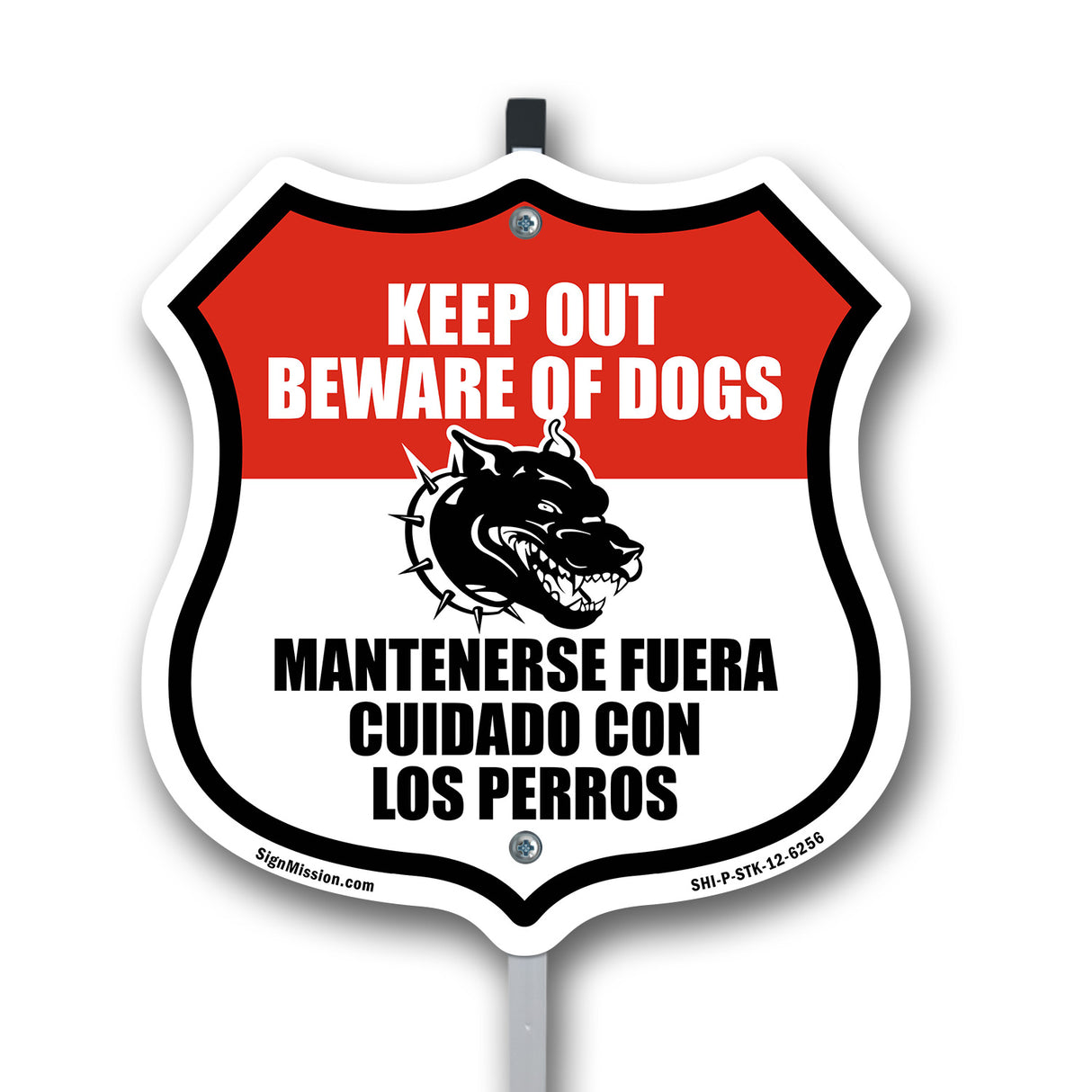 Keep Out Beware of Dogs Bilingual English / Spanish