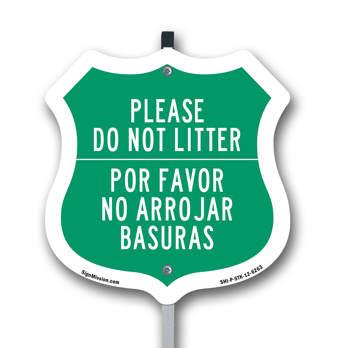 Please Do Not Litter Bilingual English / Spanish