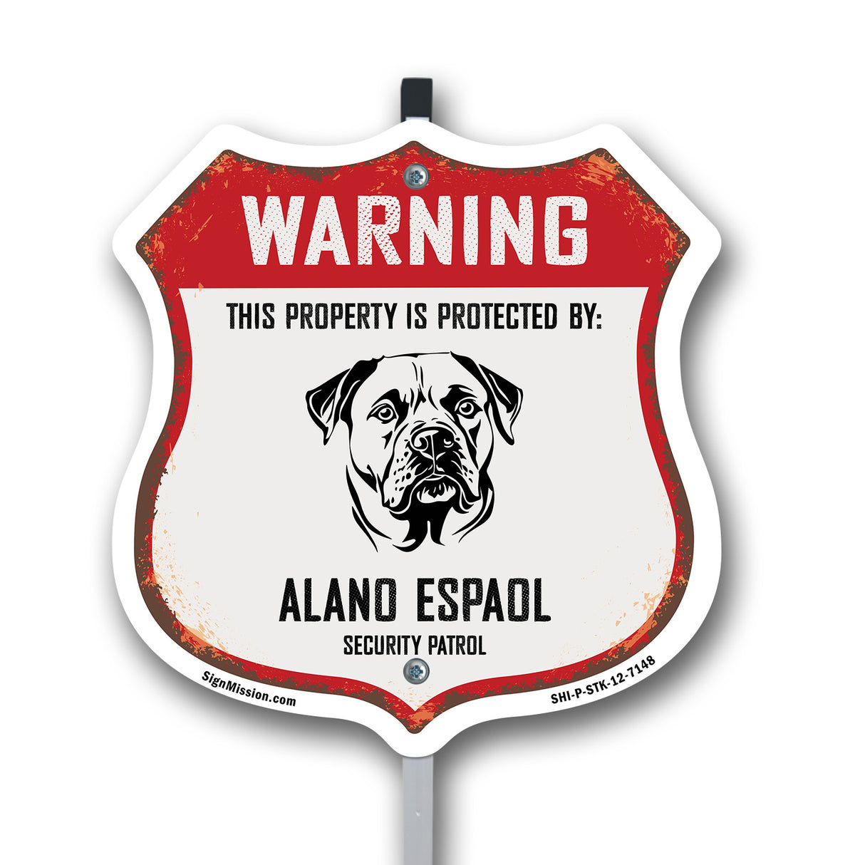 Warning This Property is Protected by Alano Espanol