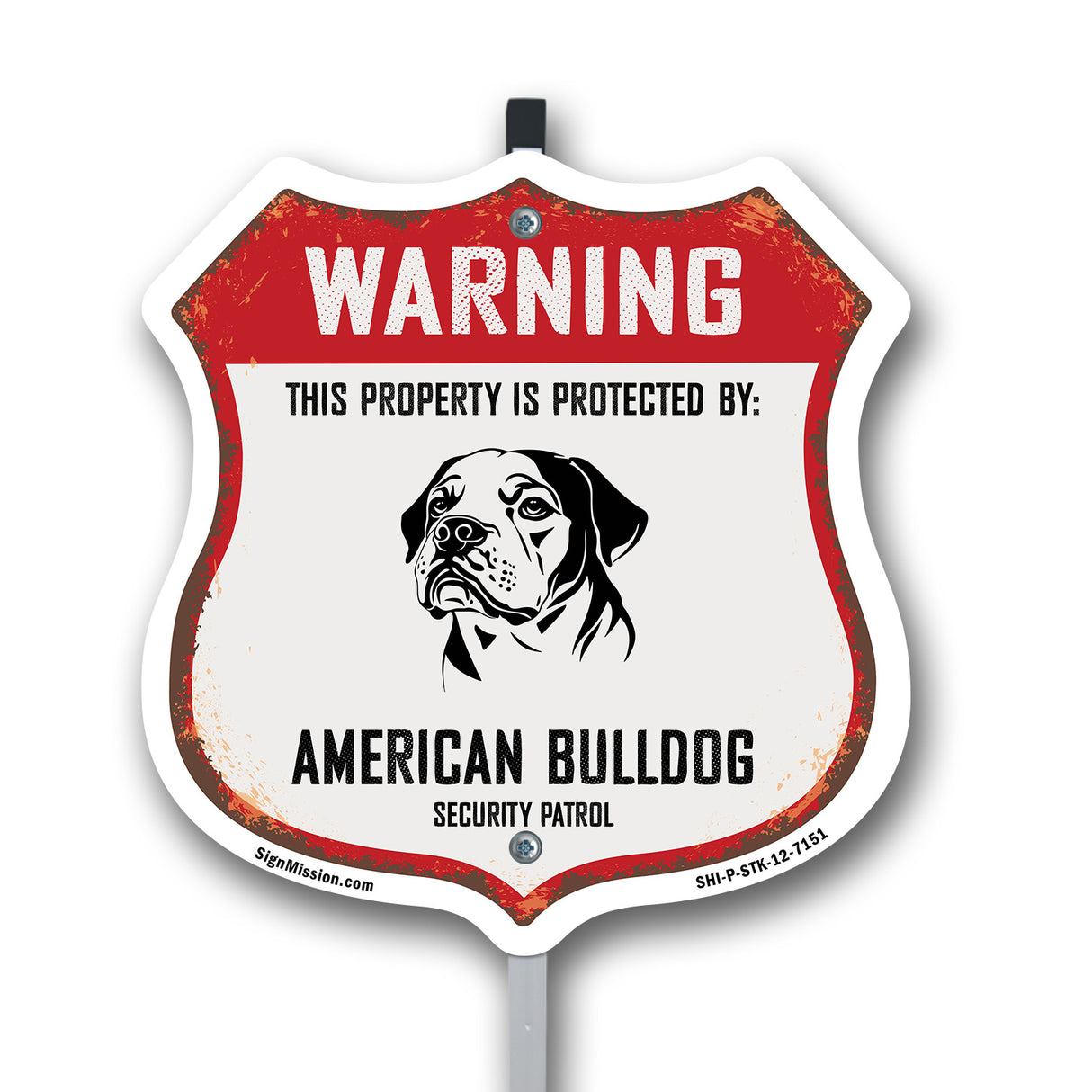 Warning This Property is Protected by American Bulldog