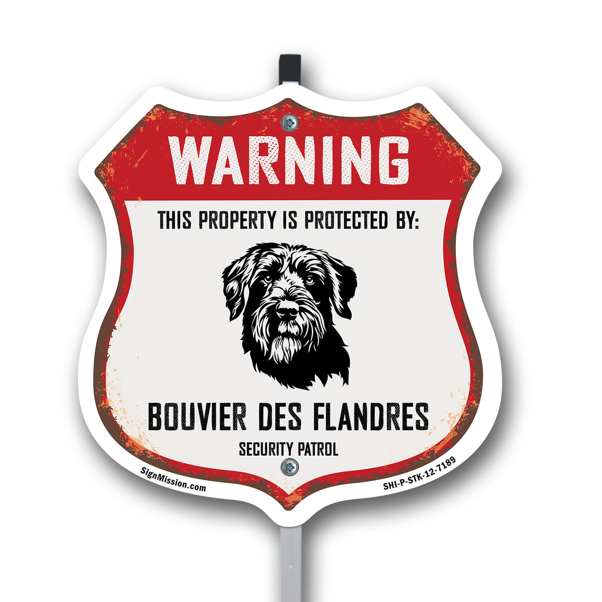 Warning This Property is Protected by Bouvier Des Flandres