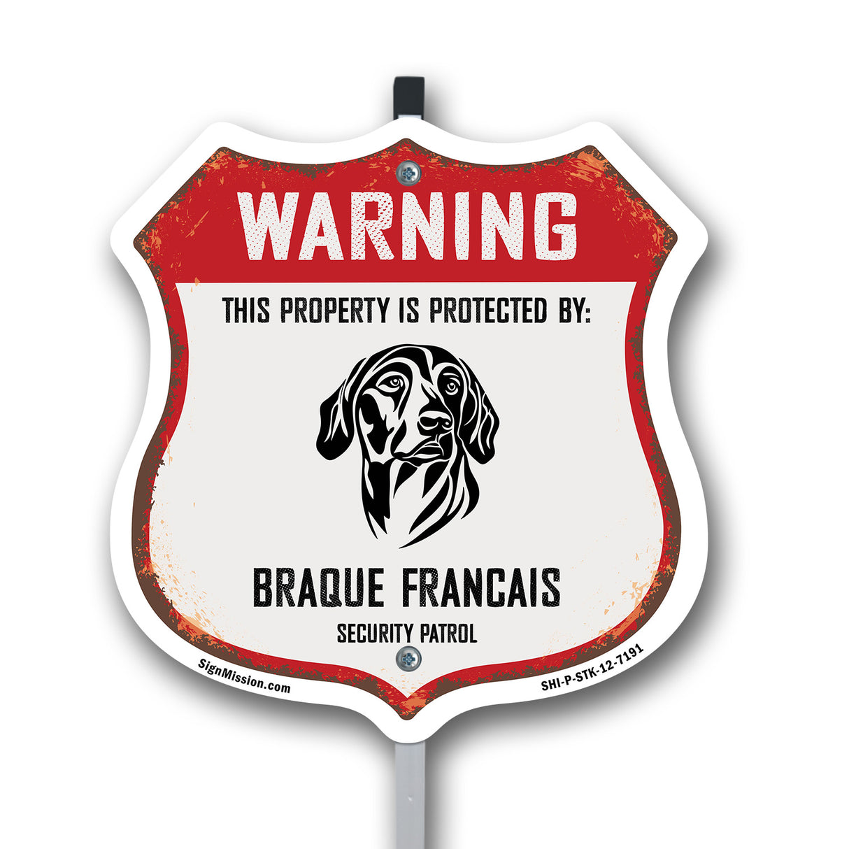 Warning This Property is Protected by Braque Francais