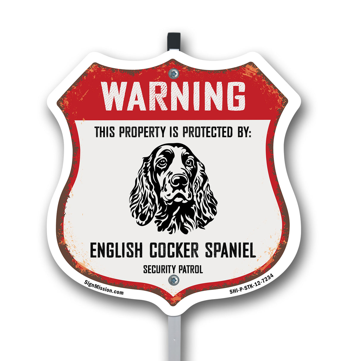 Warning This Property is Protected by English Cocker Spaniel
