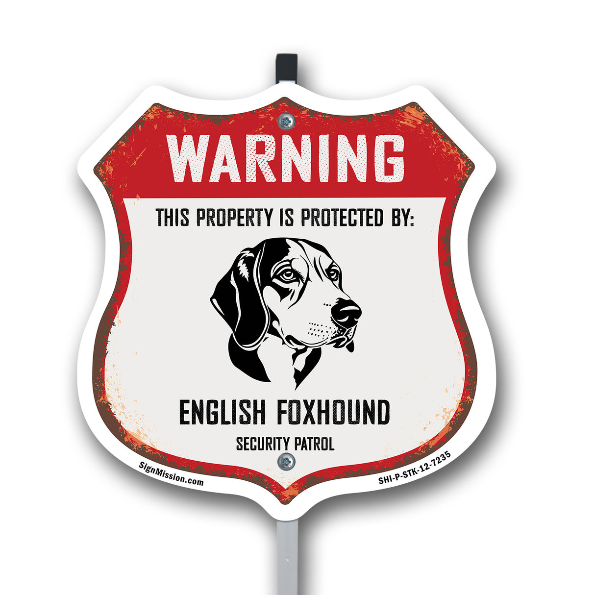 Warning This Property is Protected by English Foxhound