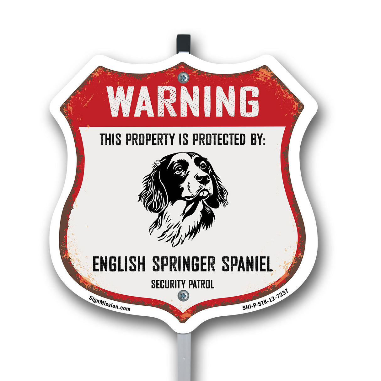 Warning This Property is Protected by English Springer Spaniel