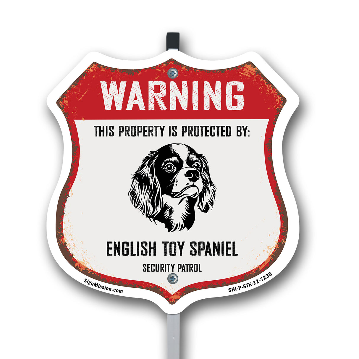 Warning This Property is Protected by English Toy Spaniel