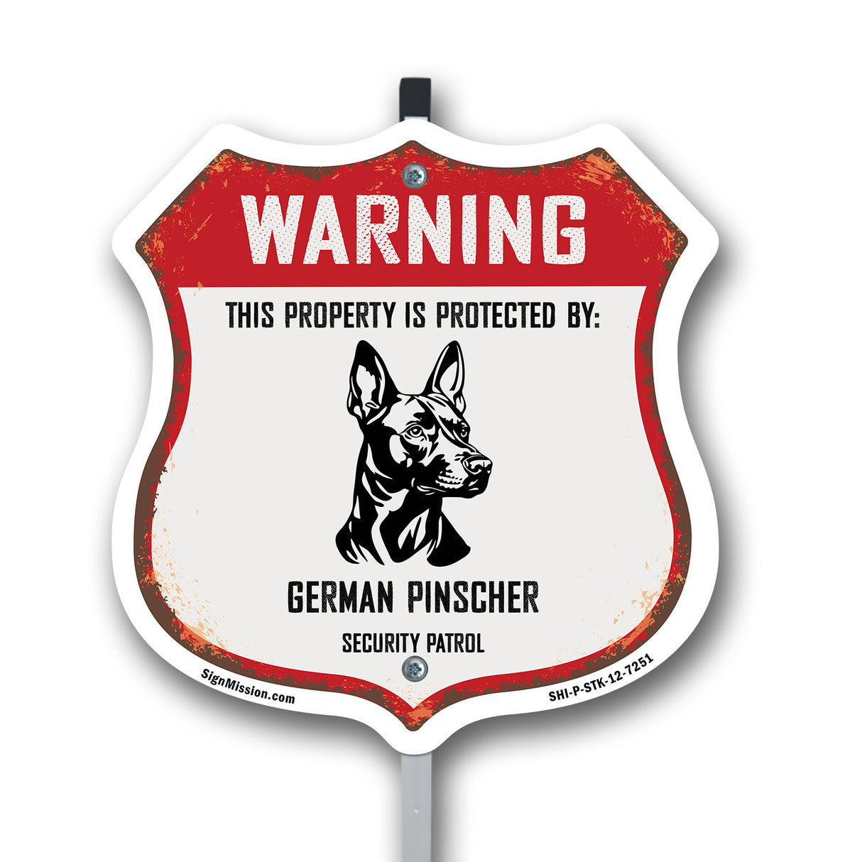 Warning This Property is Protected by German Pinscher