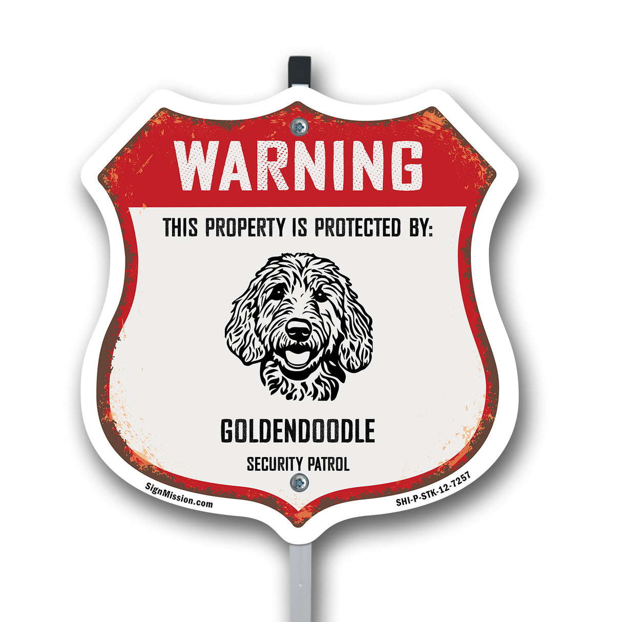 Warning This Property is Protected by Goldendoodle