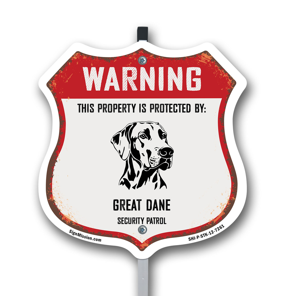 Warning This Property is Protected by Great Dane