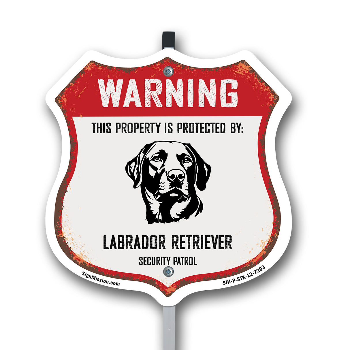 Warning This Property is Protected by Labrador Retriever