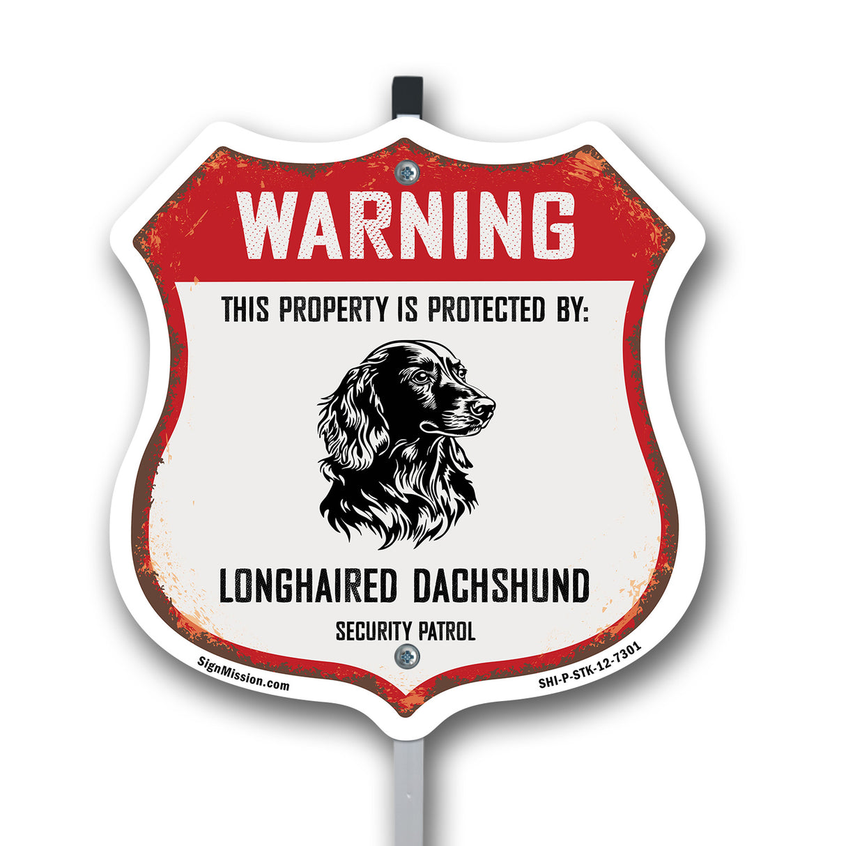 Warning This Property is Protected by Longhaired Dachshund