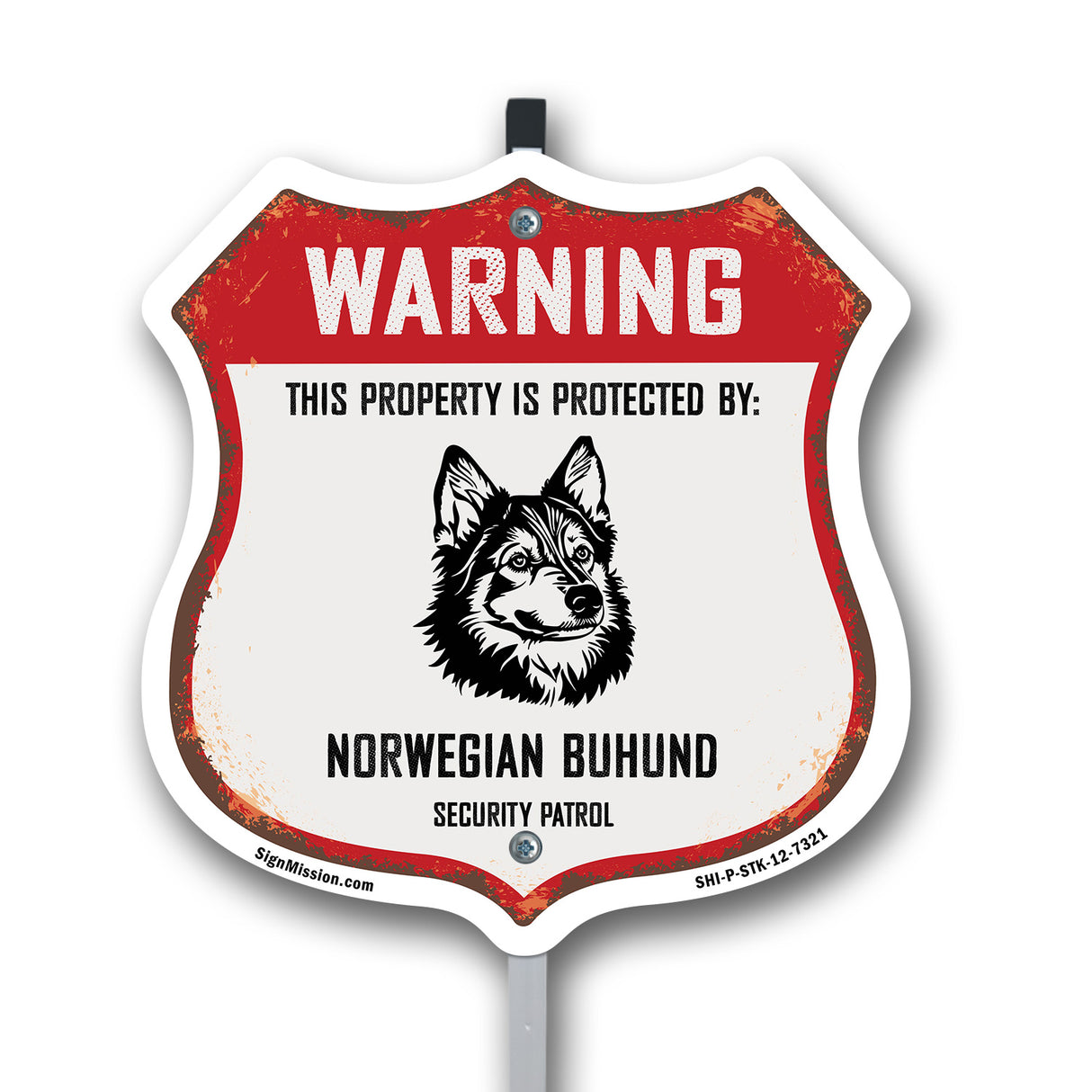 Warning This Property is Protected by Norwegian Buhund