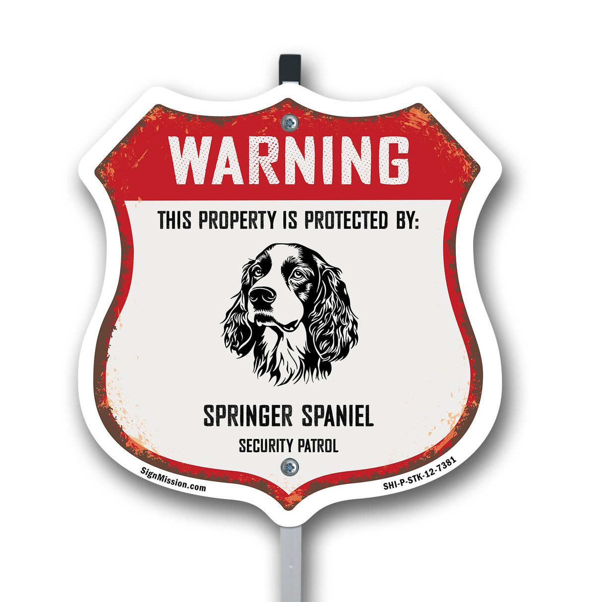 Warning This Property is Protected by Springer Spaniel
